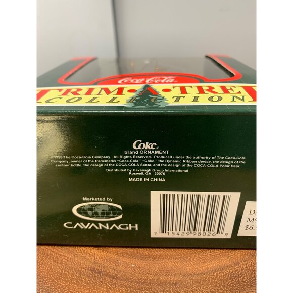 Coca-Cola Trim A Tree Collection 1998 Santa Ornament with Child & Bear - Picture 3 of 7